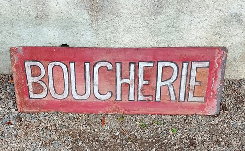 Très vieille enseigne double - très,