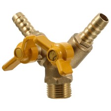 Boule en Y en laiton, arrêt à 3 voies pour connecteur de tuyaux d'huile de