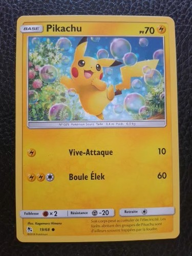Carte pokemon pikachu 68 - pokemon,
