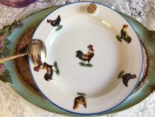 ASSIETTE BOUILLIE PORCELAINE PILLIVUYT ET CUILLERE ERCUIS