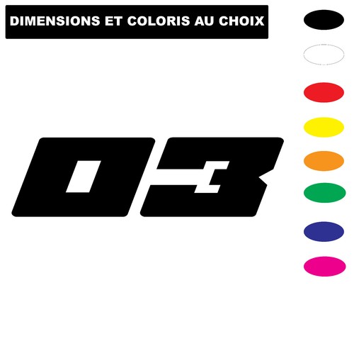 Numéro sticker personnalisé