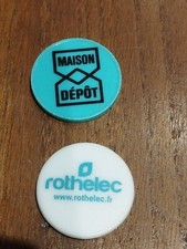 Lot 2 jeton de caddie Maison Dépôt. Rothelec 