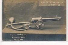 PARIS : canon avertisseur de la victoire, eugene heissat (militaire WW1) XXe a