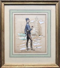 LALAUZE Alphonse Aquarelle