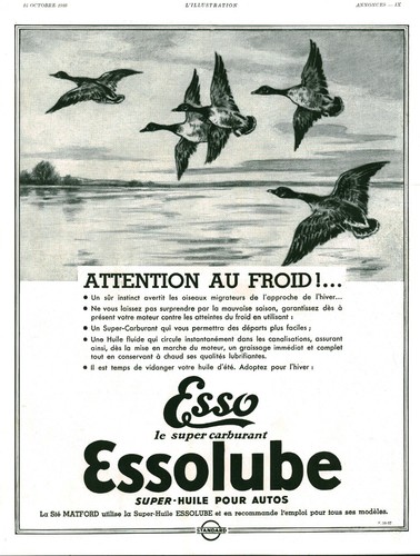 Publicité ancienne huile