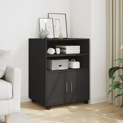 Armoire roulettes noir - armoire,