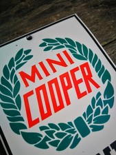 Plaque émaillée MINI COOPER