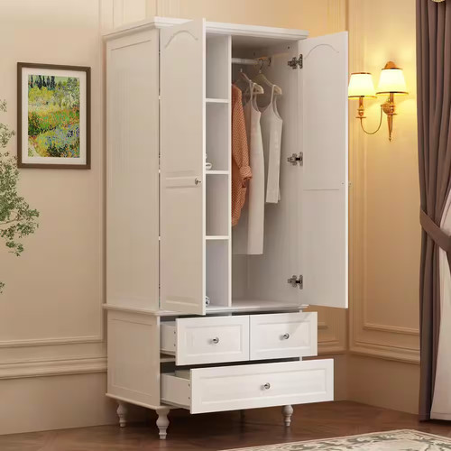 White paint wood door - white,