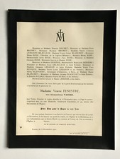 FENESTRE Vanier Brunet FAIRE PART Lebaron Delecluse Blachet Dubosc Rocque 1901