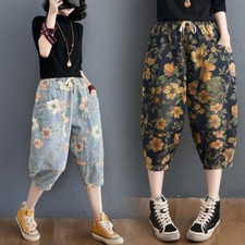 Femme Imprimé Floral Jeans