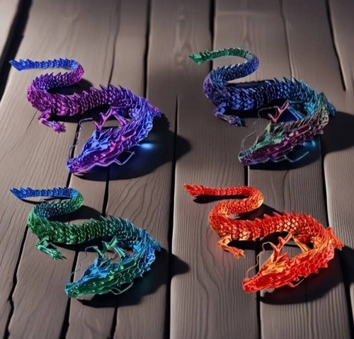 Dragons cristal imprimés - 1, en