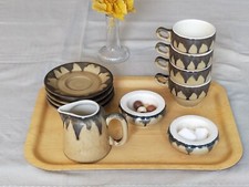Service Bistrot Tasse Café Pot A Lait  Bar Hôtel Vintage Faïence Grès Année 70 