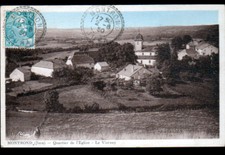 MONTROND / LE VISENEY (39) VILLAS & EGLISE , campagne animée en 1950
