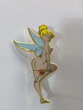 Sexy Fantasy Pin's Fée Clochette Ailes Bleues Culotte Rouge