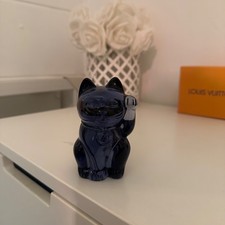 Chat porte bonheur maneki neko en cristal baccarat