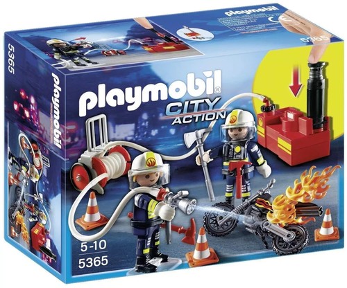 Ref 5365 pompiers avec - lance, a