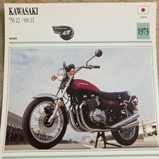 Kawasaki 750 Z2 900 Z1 1973 carte moto collection Atlas Japon