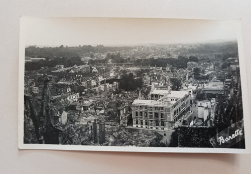 Photo beauvais bombarde - beauvais, 1940