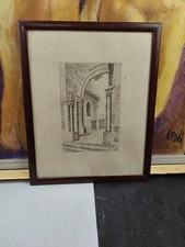 Encre, 1931, Cour de la Table Ronde, Vienne, Signé