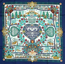 Foulard en soie HERMES Carre