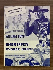 Hopalong Cassidy Returns William Boyd George Hayes 1936 Danish Movie Program