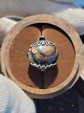 Bague argent 925 opale Boulder Matrix AUSTRALIENNE de Yowah Queensland 