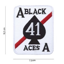 Patch / Écusson Drapeau US ARMY 41 Black Aces Deathcard Pik Ass Skat Poker WWII