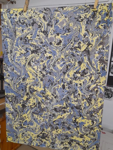 Papier marbré cuve - papier,