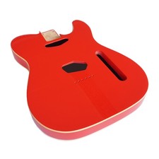 Corps De Guitare Telecaster – Rouge Torino Avec Bordure Crème Vintage – 2 Pièces