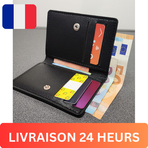 Portefeuille noir compact - portefeuille,