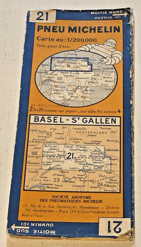 Michelin carte routière - carte, n°21