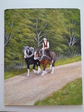 Tableau Peinture Animaux Chevaux Huile