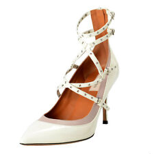 Valentino Garavani Women's Off White Ankle Strap Pumps Shoes Sz 9.5 10.5