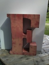 Red Metal Letter the letter E