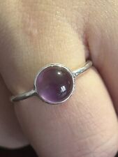 Bague en améthyste véritable - Pierre violette naturelle