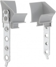 2x Tulipe volet roulant lames de 12 à 15mm 4 trous PVC gris Universel Fenêtre