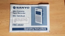 Notice enregistreur dictaphone cassette Tape recorder Sanyo TRC3550