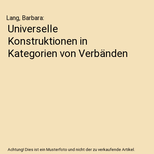 Universelle konstruktionen - universelle,