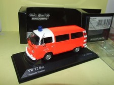 VW COMBI T2 BUS 1976 FEUERWEHR FRANKFURT Pompiers MINICHAMPS 1:43