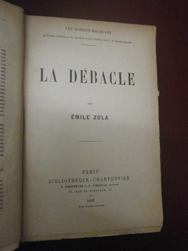 Emile zola débacle - débacle, edition