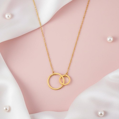 Collier pendentif anneaux - collier, à