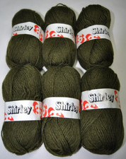 6 PELOTES LAINE 3 SUISSES SHIRLEY VERTE  TRICOT main et machine