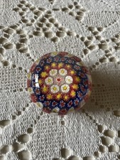 Boule presse papier, sulfure millefiori