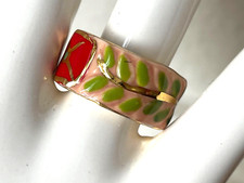 Très jolie BAGUE émail toute petite taille D=1,4cm T43 44 Fille ou Femme