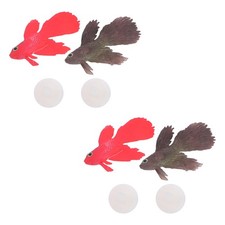  Lot de 4 faux poissons pour aquarium : poissons betta nageurs pour piscine -