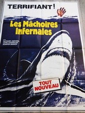 Les Machoires Infernales Affiche ORIGINALE Poster 120/160 47/63 1976 Requin Jaws