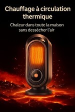 Chauffage soufflant céramique PTC 1000W – Chauffage instantané 3s, 3...