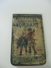Carnet tôle lithographiée chocolat Lombart 1913 - calendrier publicitaire 1913