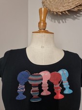 DOROTENNIS VINTAGE : SUPERBE TEE SHIRT IMPRIMÉ BILBOQUET