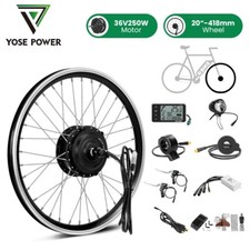 20'' Ebike Kit de Conversion Vélo Electrique 36V 250W Motor Avant avec Feu Avant